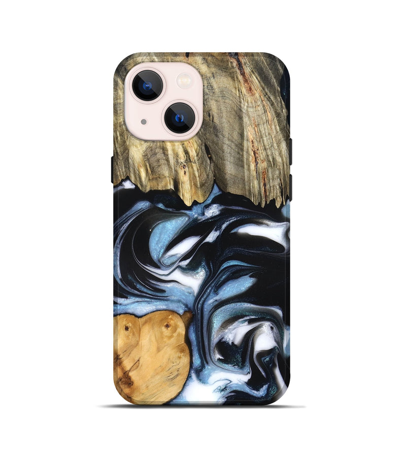 iPhone 13 mini Wood Live Edge Phone Case - Marco (Blue, 831291)