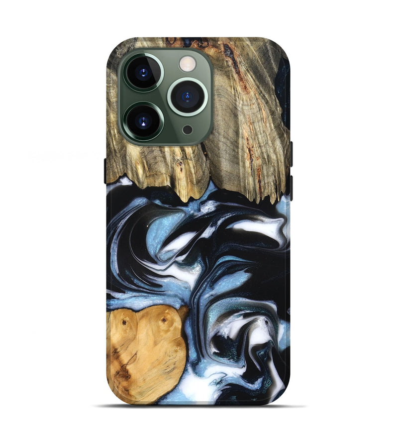 iPhone 13 Pro Wood Live Edge Phone Case - Marco (Blue, 831291)