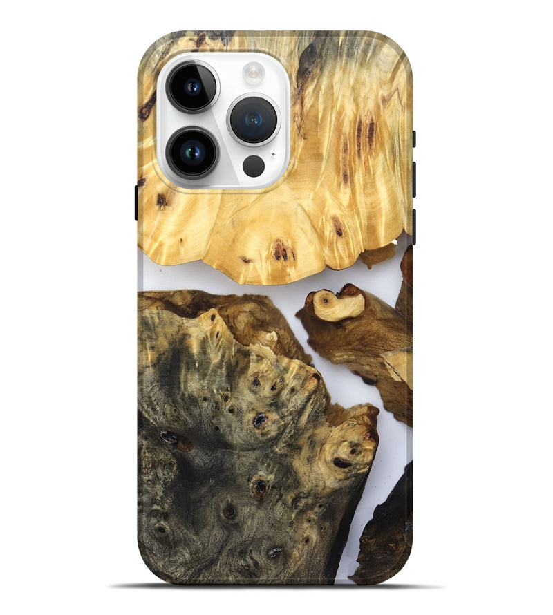 iPhone 15 Pro Max Wood Live Edge Phone Case - Meagan (Clear, 831295)