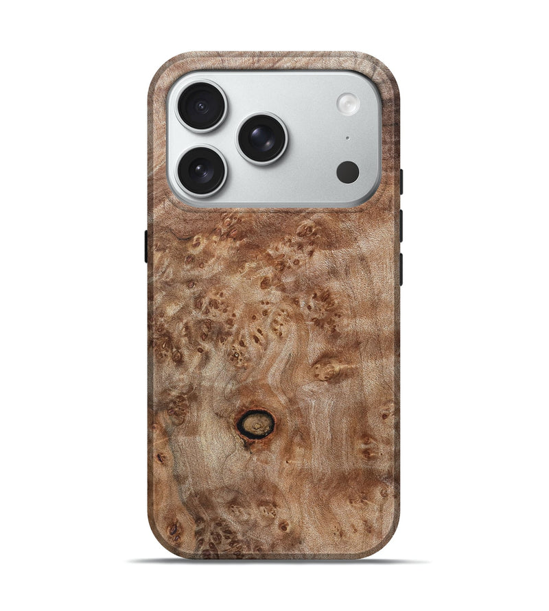 iPhone 18 Pro Wood Live Edge Phone Case - Itzel (Solid Wood, 831313)
