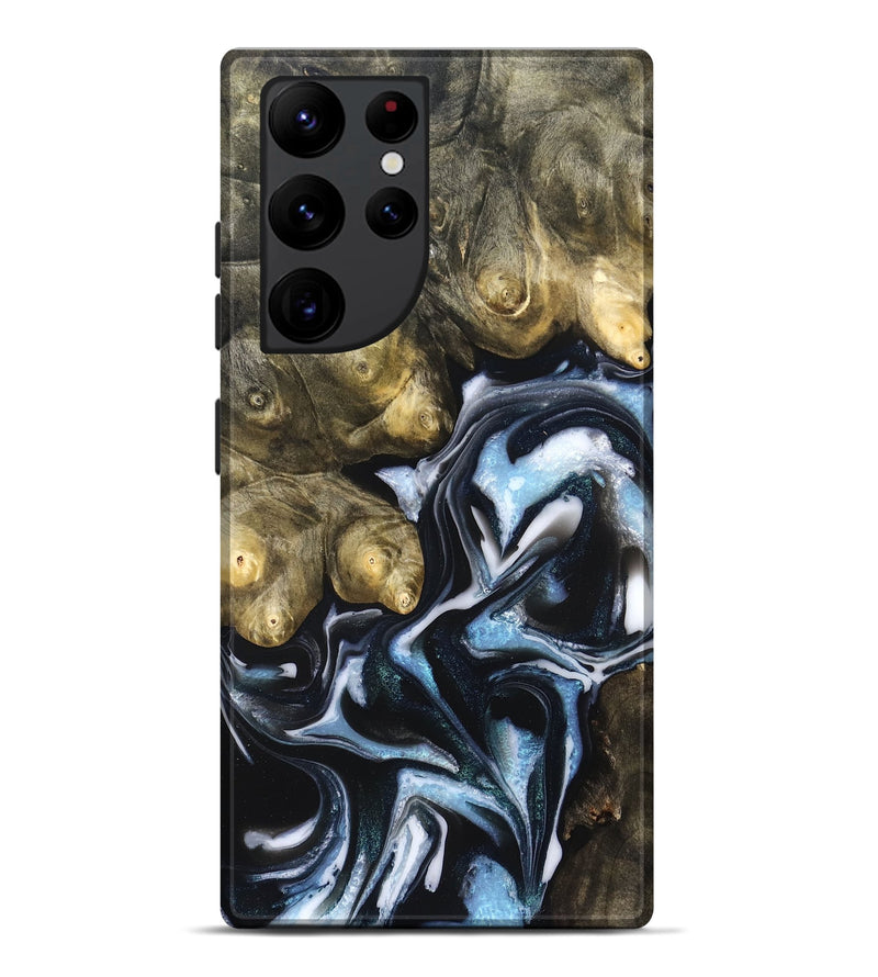 Galaxy S22 Ultra Wood Live Edge Phone Case - Hudson (Blue, 831327)