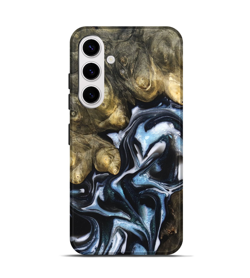 Galaxy S25 Wood Live Edge Phone Case - Hudson (Blue, 831327)