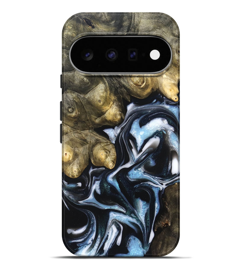 Pixel 11 Pro XL Wood Live Edge Phone Case - Hudson (Blue, 831327)