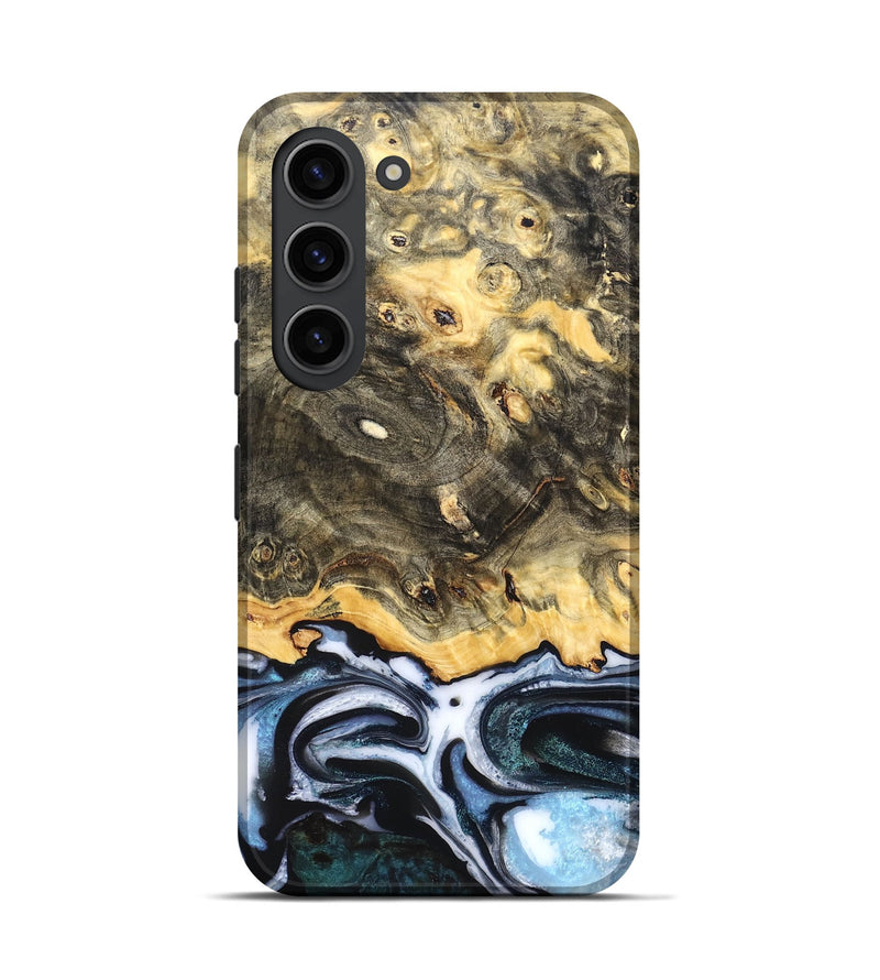 Galaxy S23 Wood Live Edge Phone Case - Pinkie (Blue, 831329)