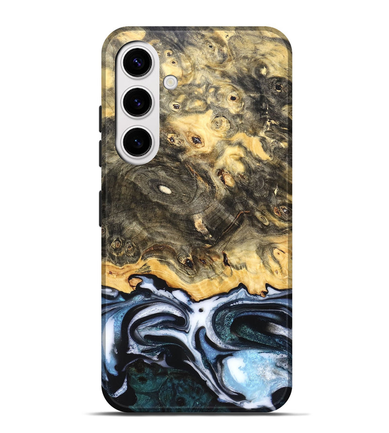 Galaxy S25 Plus Wood Live Edge Phone Case - Pinkie (Blue, 831329)