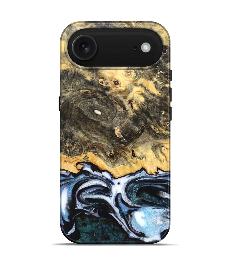 iPhone 17 Air Wood Live Edge Phone Case - Pinkie (Blue, 831329)