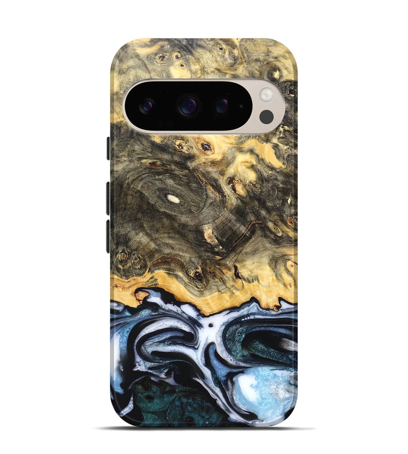 Pixel 10 Wood Live Edge Phone Case - Pinkie (Blue, 831329)
