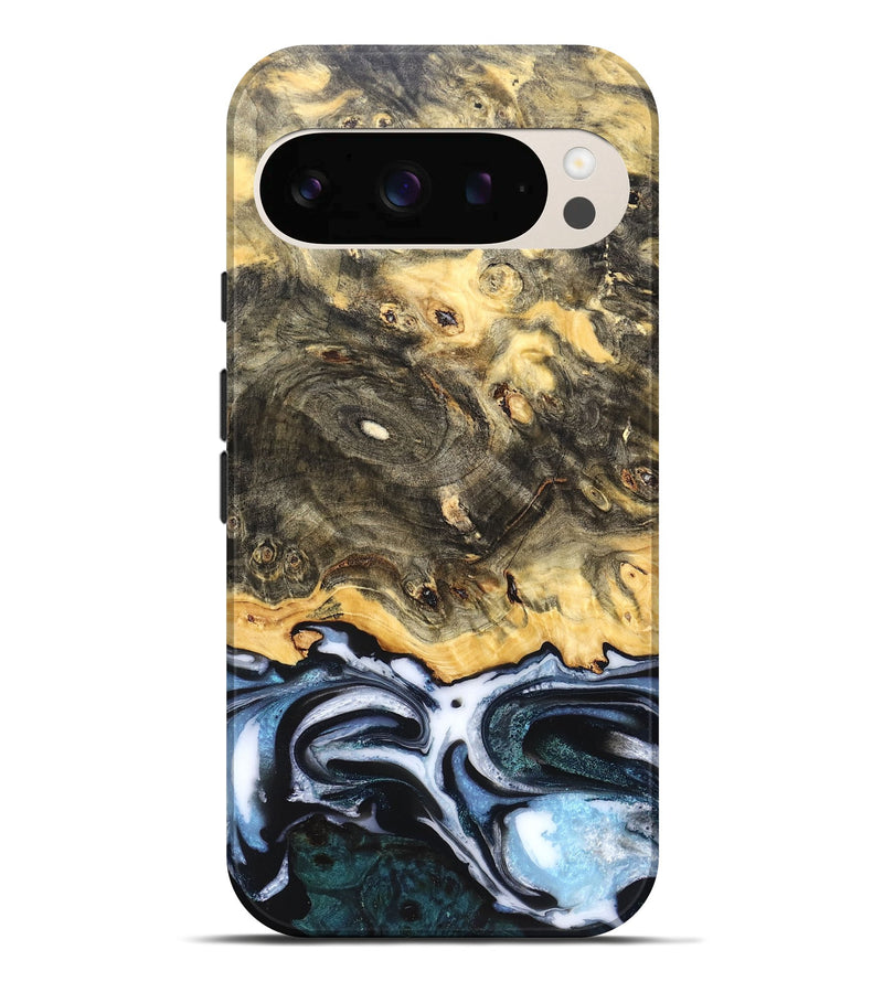 Pixel 10 Pro XL Wood Live Edge Phone Case - Pinkie (Blue, 831329)