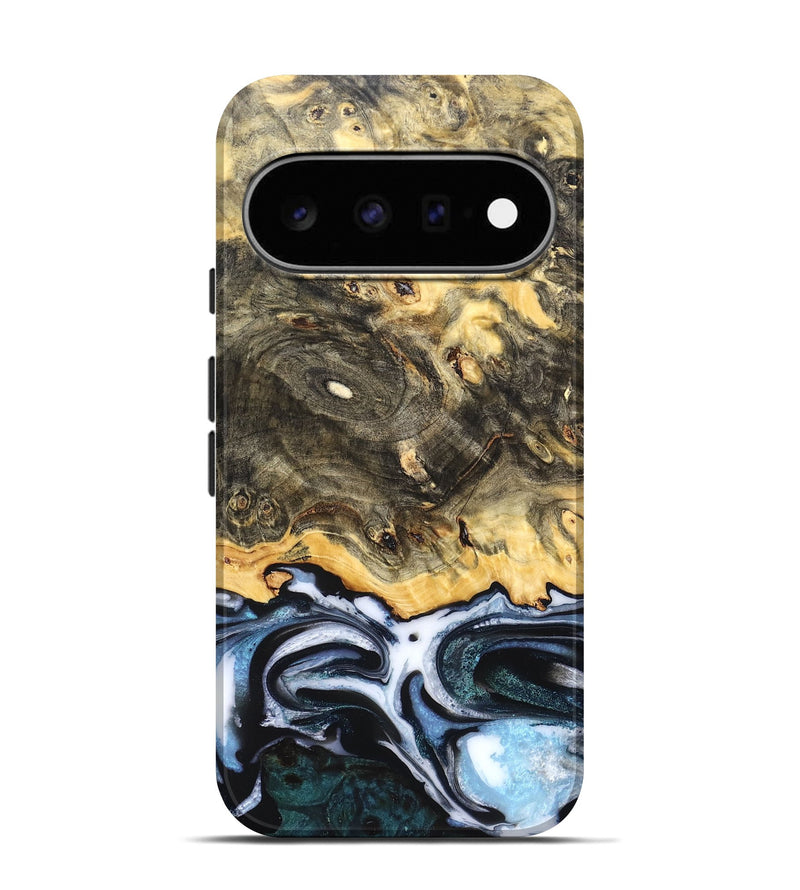 Pixel 11 Pro Wood Live Edge Phone Case - Pinkie (Blue, 831329)