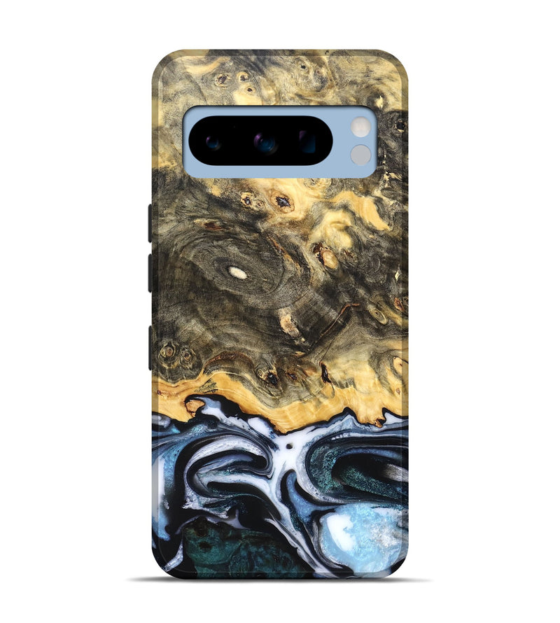 Pixel 8 Pro Wood Live Edge Phone Case - Pinkie (Blue, 831329)