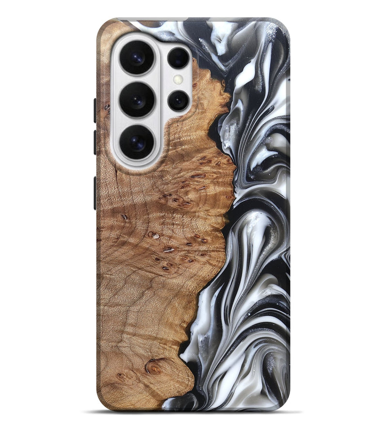 Galaxy S26 Ultra Wood Live Edge Phone Case - Sylvia (Black & White, 831334)