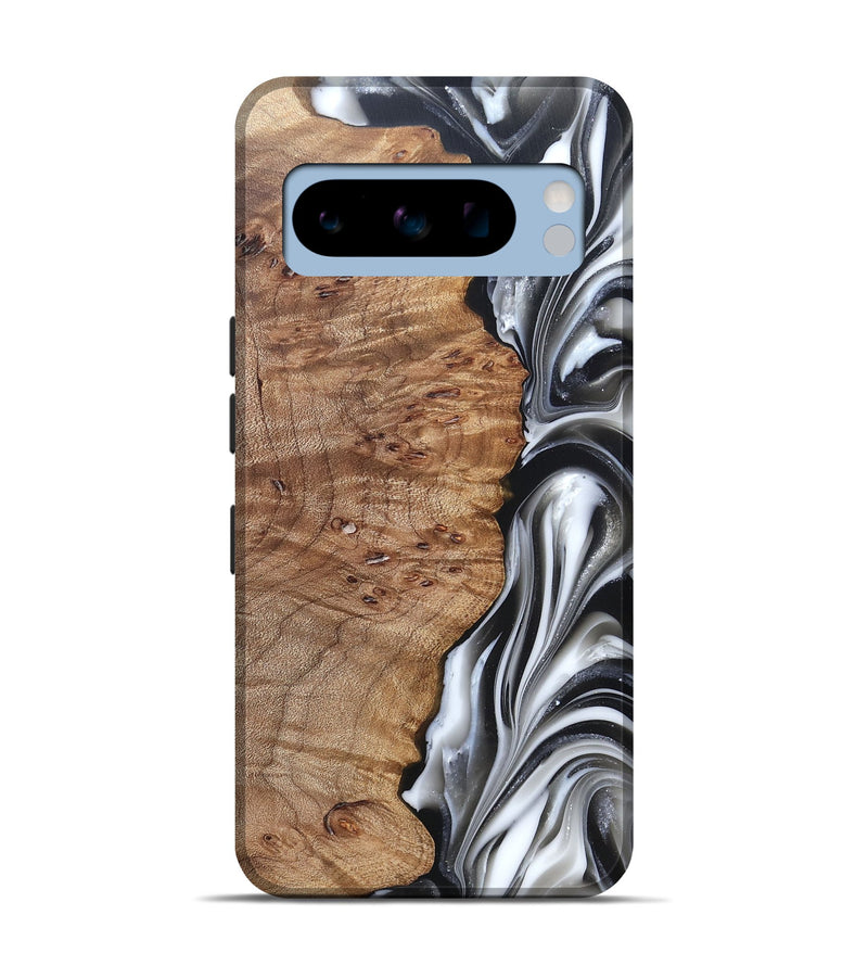 Pixel 8 Pro Wood Live Edge Phone Case - Sylvia (Black & White, 831334)