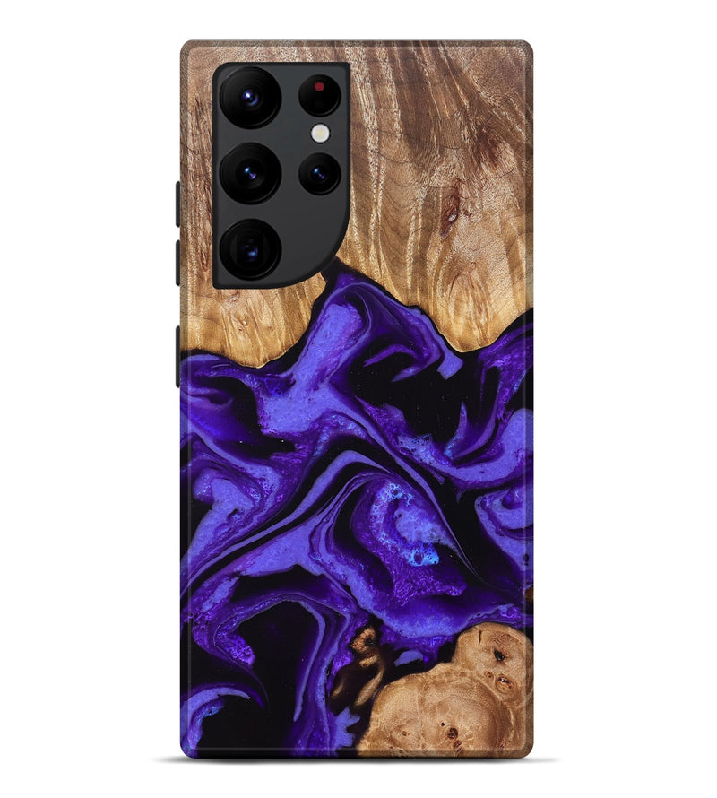 Galaxy S22 Ultra Wood Live Edge Phone Case - Luann (Purple, 831335)
