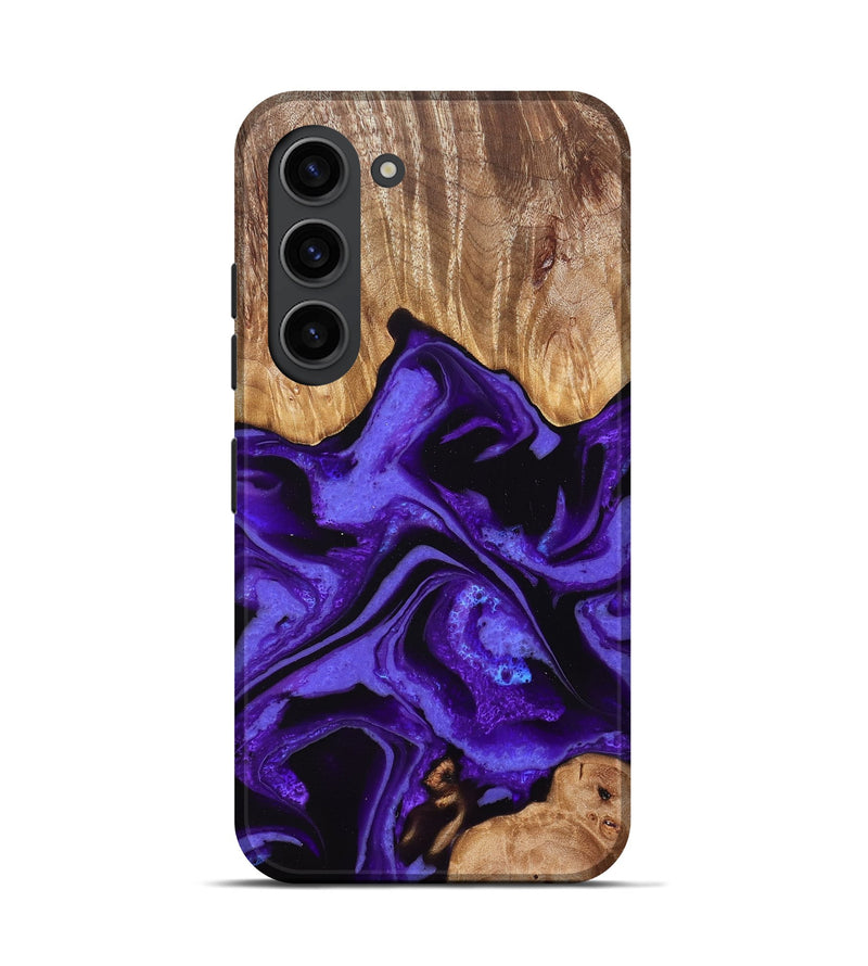 Galaxy S23 Wood Live Edge Phone Case - Luann (Purple, 831335)