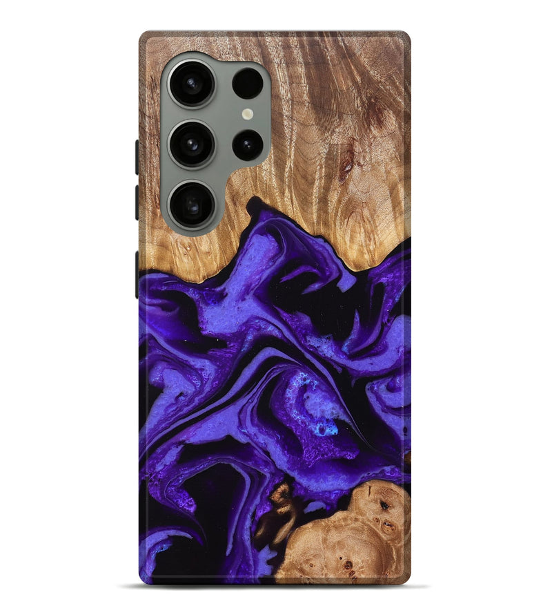 Galaxy S24 Ultra Wood Live Edge Phone Case - Luann (Purple, 831335)