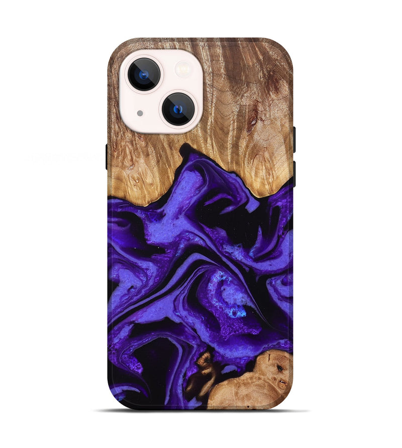 iPhone 13 Wood Live Edge Phone Case - Luann (Purple, 831335)