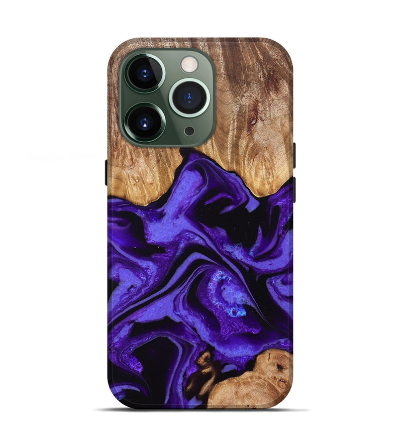 iPhone 13 Pro Wood Live Edge Phone Case - Luann (Purple, 831335)