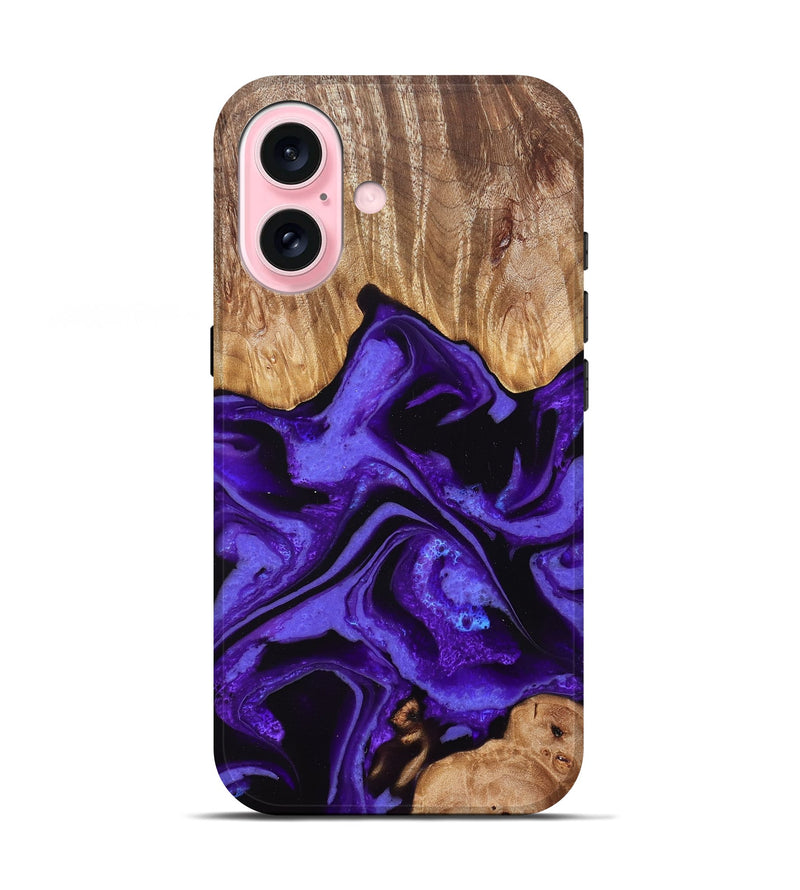 iPhone 17 Wood Live Edge Phone Case - Luann (Purple, 831335)