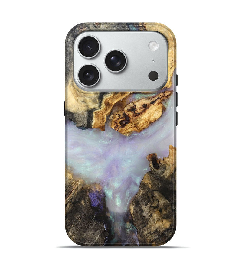 iPhone 18 Pro Wood Live Edge Phone Case - Elisa (Ghost, 831347)