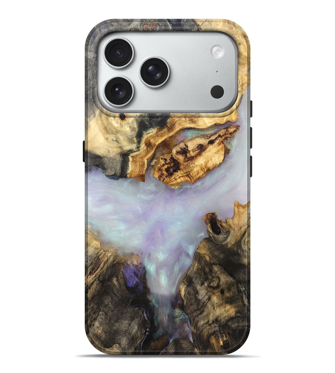 iPhone 18 Pro Max Wood Live Edge Phone Case - Elisa (Ghost, 831347)