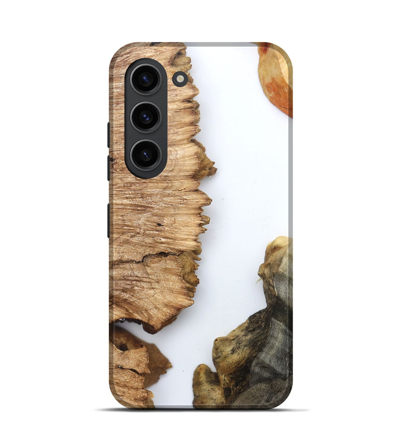 Galaxy S23 Wood Live Edge Phone Case - Kitty (Clear, 831352)