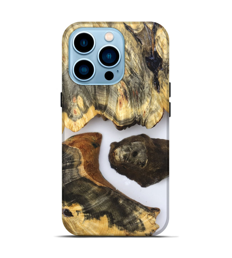 iPhone 14 Pro Wood Live Edge Phone Case - Jenna (Clear, 831353)