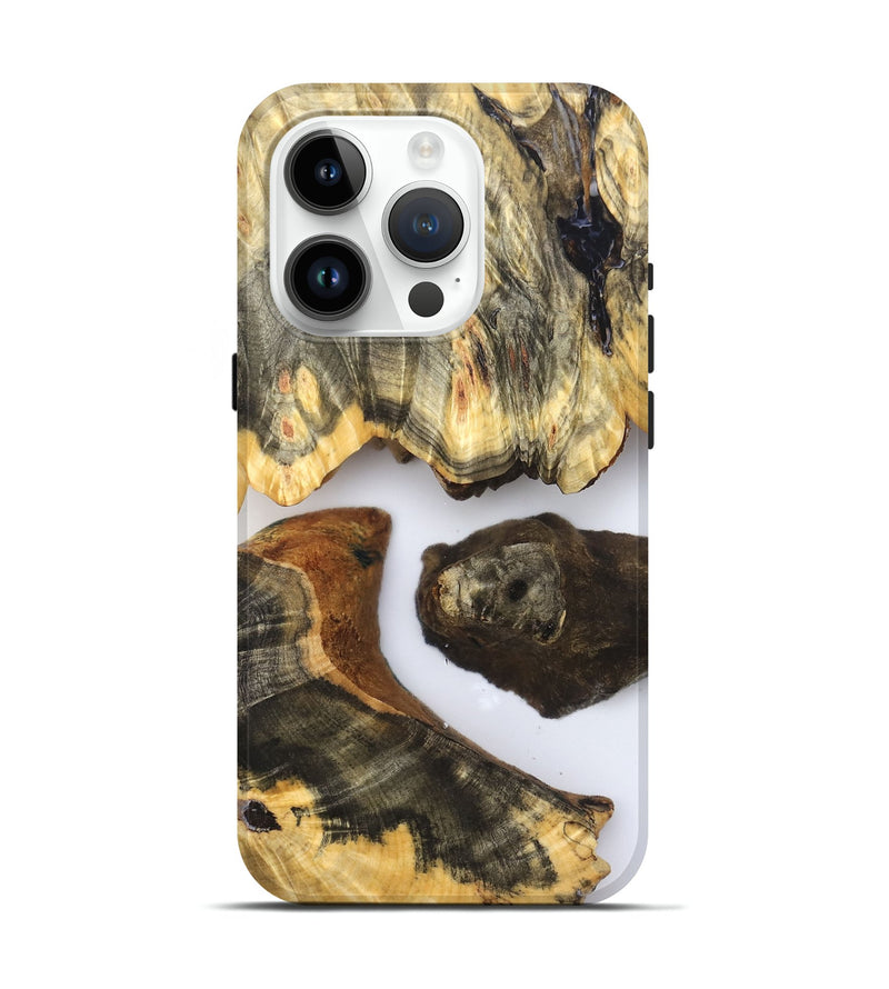 iPhone 15 Pro Wood Live Edge Phone Case - Jenna (Clear, 831353)