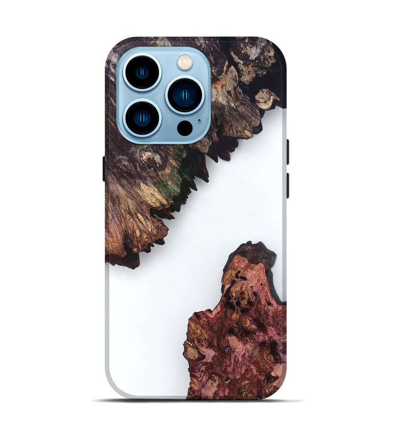 iPhone 14 Pro Wood Live Edge Phone Case - Maegan (Clear, 831355)