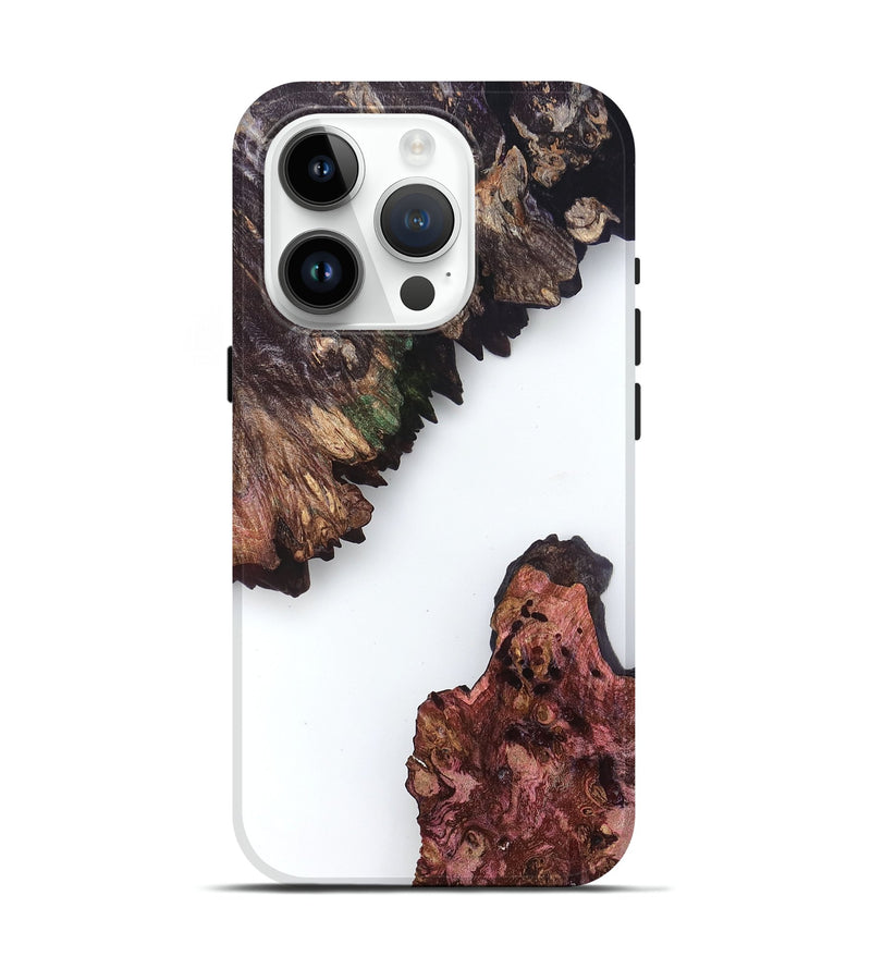iPhone 15 Pro Wood Live Edge Phone Case - Maegan (Clear, 831355)