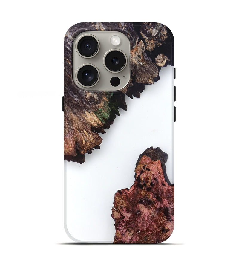 iPhone 16 Pro Wood Live Edge Phone Case - Maegan (Clear, 831355)