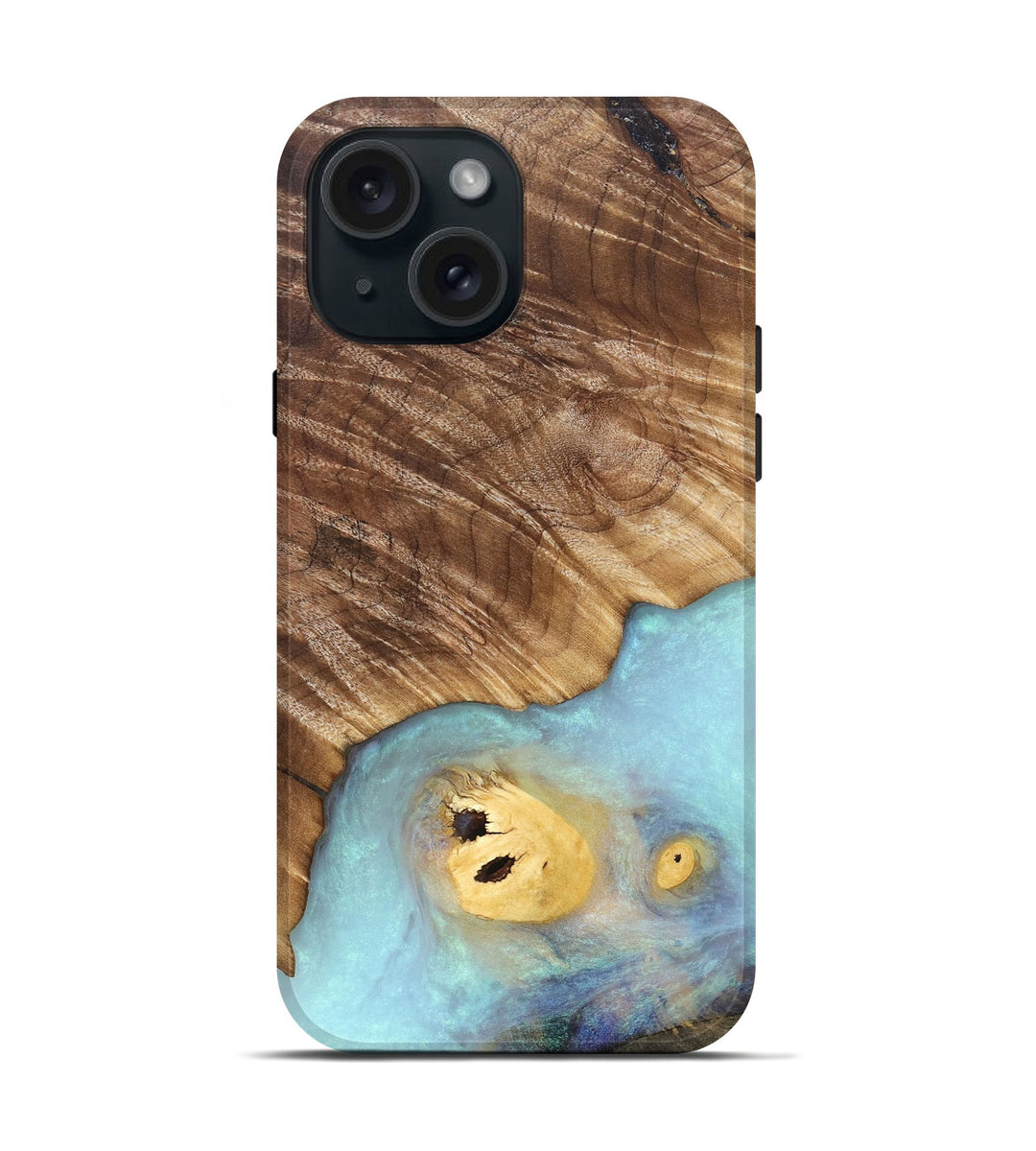 iPhone 15 Wood Live Edge Phone Case - Camilla (Ghost, 831357)