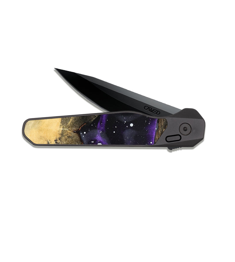 EDC Dark Slate Wood Pocket Knife - Elmira (Cosmos, 831379)