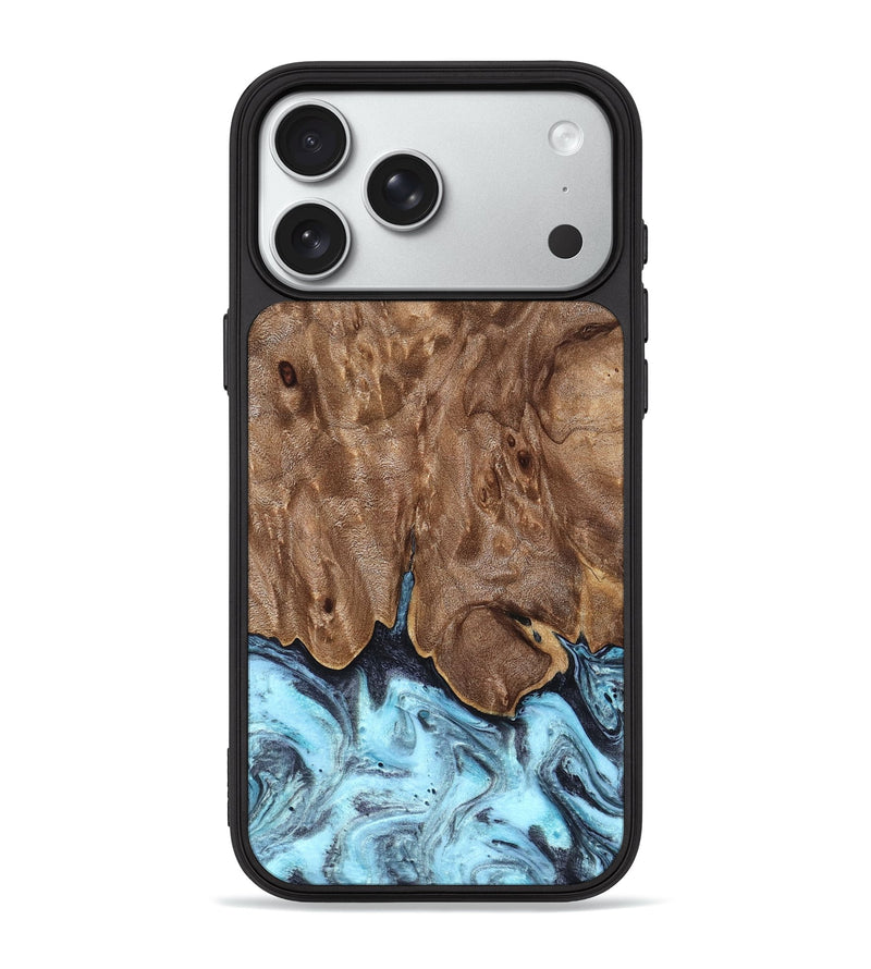 iPhone 18 Pro Max Wood Phone Case - Isom (Blue, 831456)