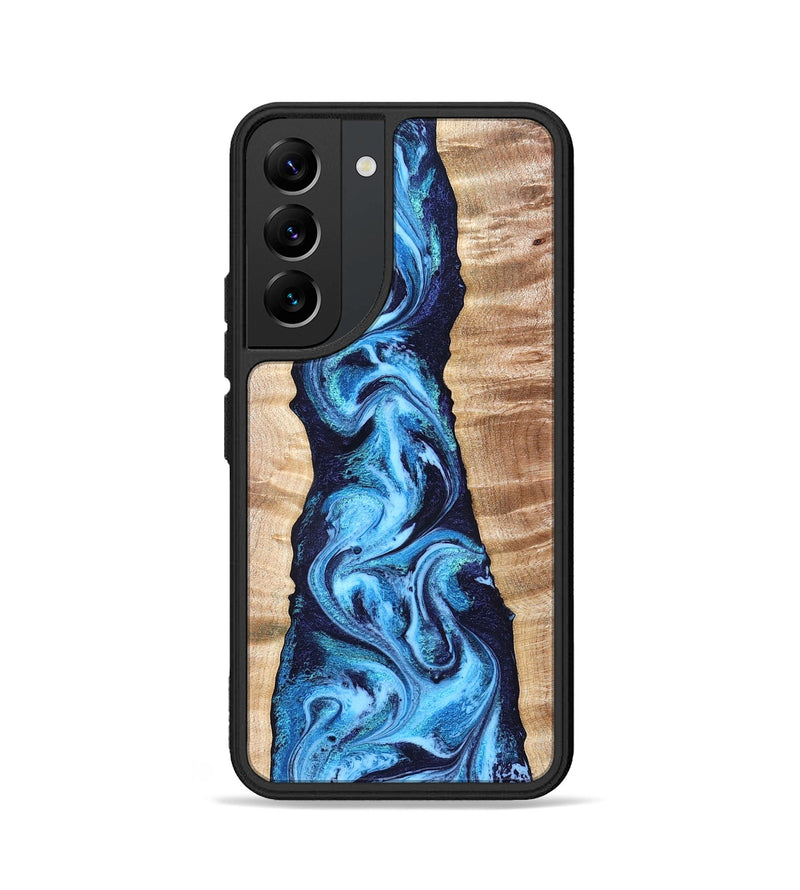 Galaxy S22 Wood Phone Case - Laney (Blue, 831459)