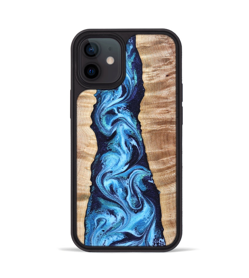 iPhone 12 Wood Phone Case - Laney (Blue, 831459)