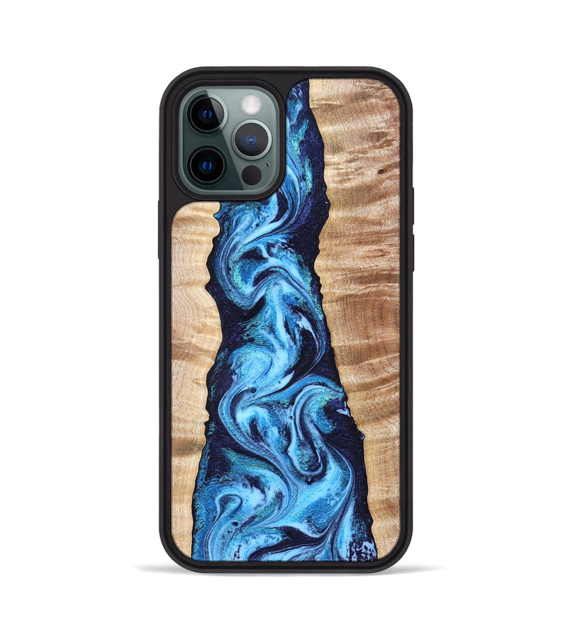 iPhone 12 Pro Wood Phone Case - Laney (Blue, 831459)