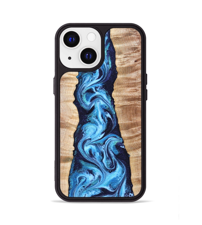 iPhone 13 Wood Phone Case - Laney (Blue, 831459)