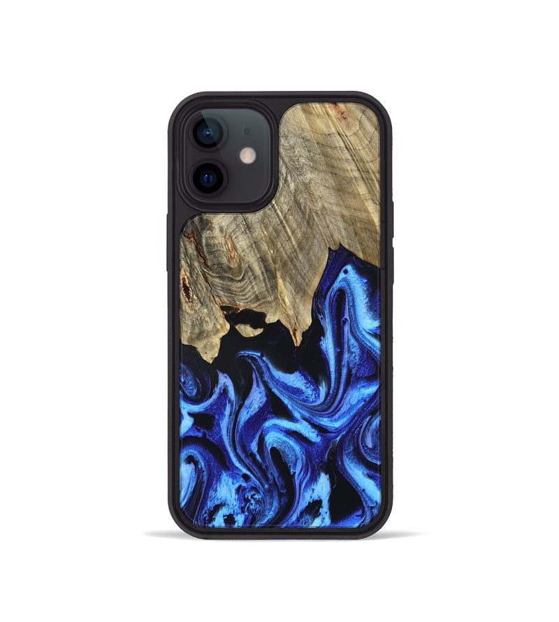 iPhone 12 mini Wood Phone Case - Rolla (Blue, 831460)