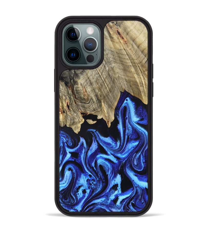 iPhone 12 Pro Max Wood Phone Case - Rolla (Blue, 831460)