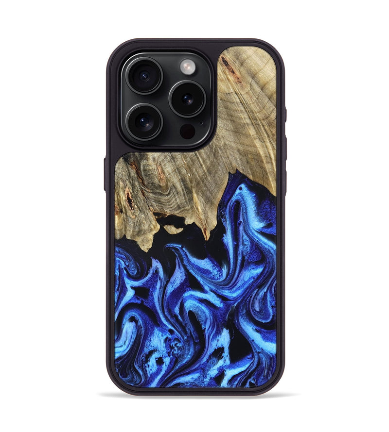 iPhone 15 Pro Wood Phone Case - Rolla (Blue, 831460)