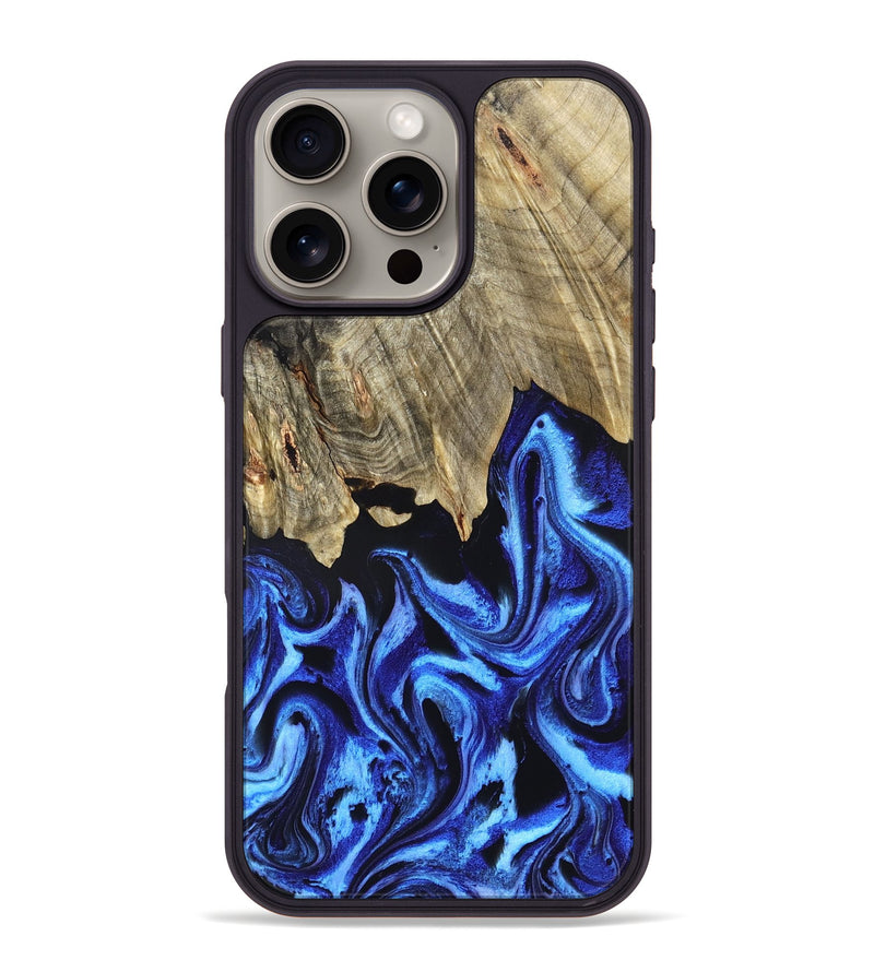 iPhone 16 Pro Max Wood Phone Case - Rolla (Blue, 831460)