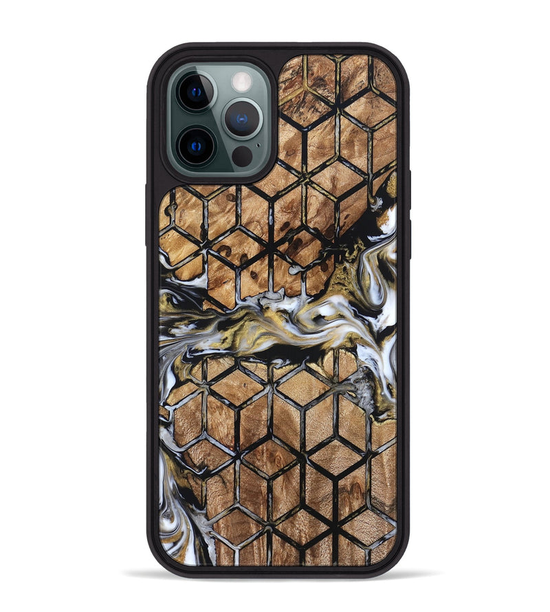 iPhone 12 Pro Max Wood Phone Case - Sina (Pattern, 831468)