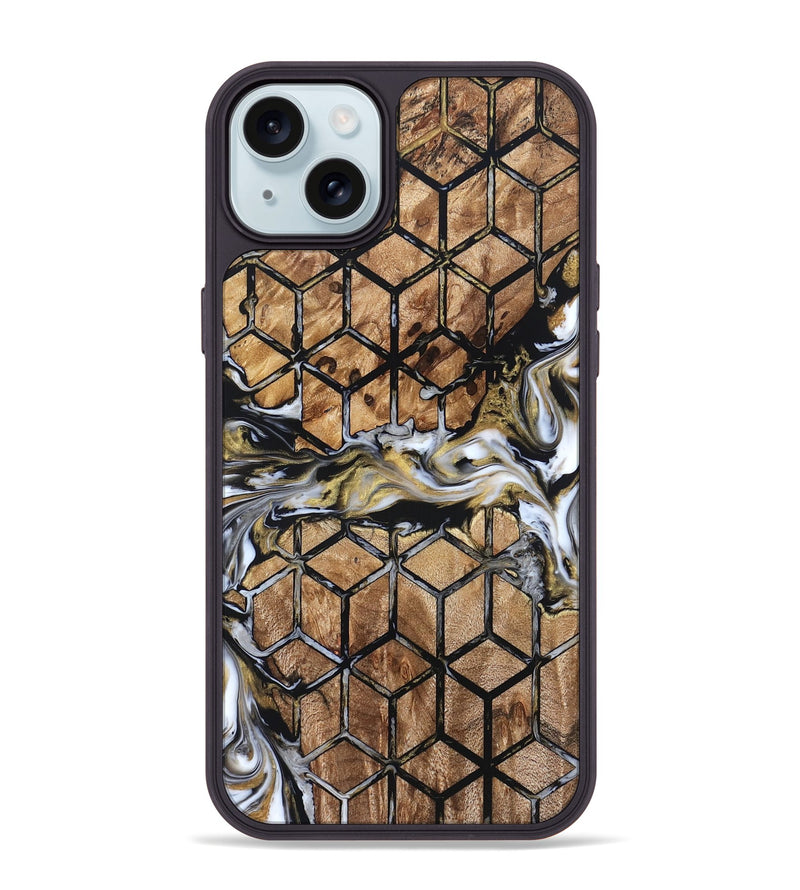 iPhone 15 Plus Wood Phone Case - Sina (Pattern, 831468)