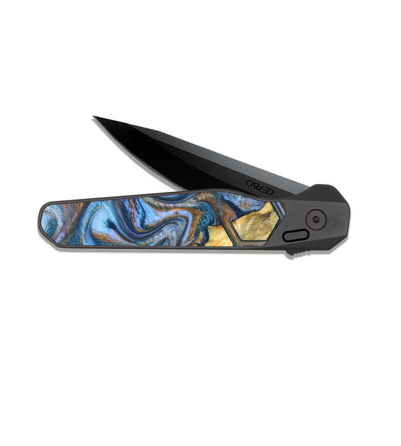 EDC Dark Slate Wood Pocket Knife - Yael (Pattern, 831470)
