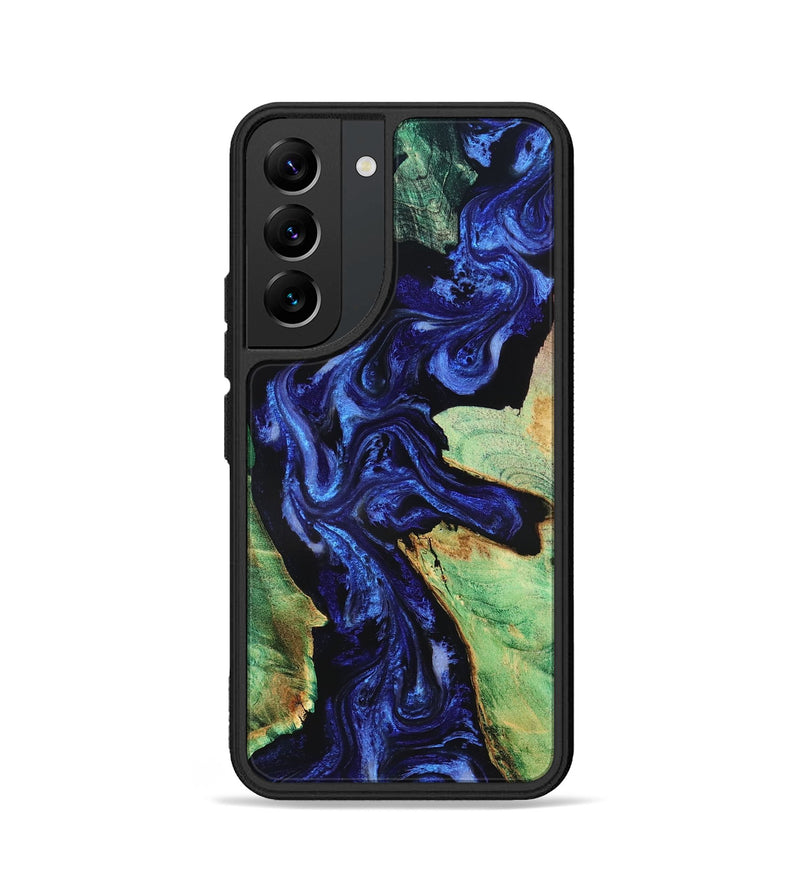 Galaxy S22 Wood Phone Case - Carley (Blue, 831473)