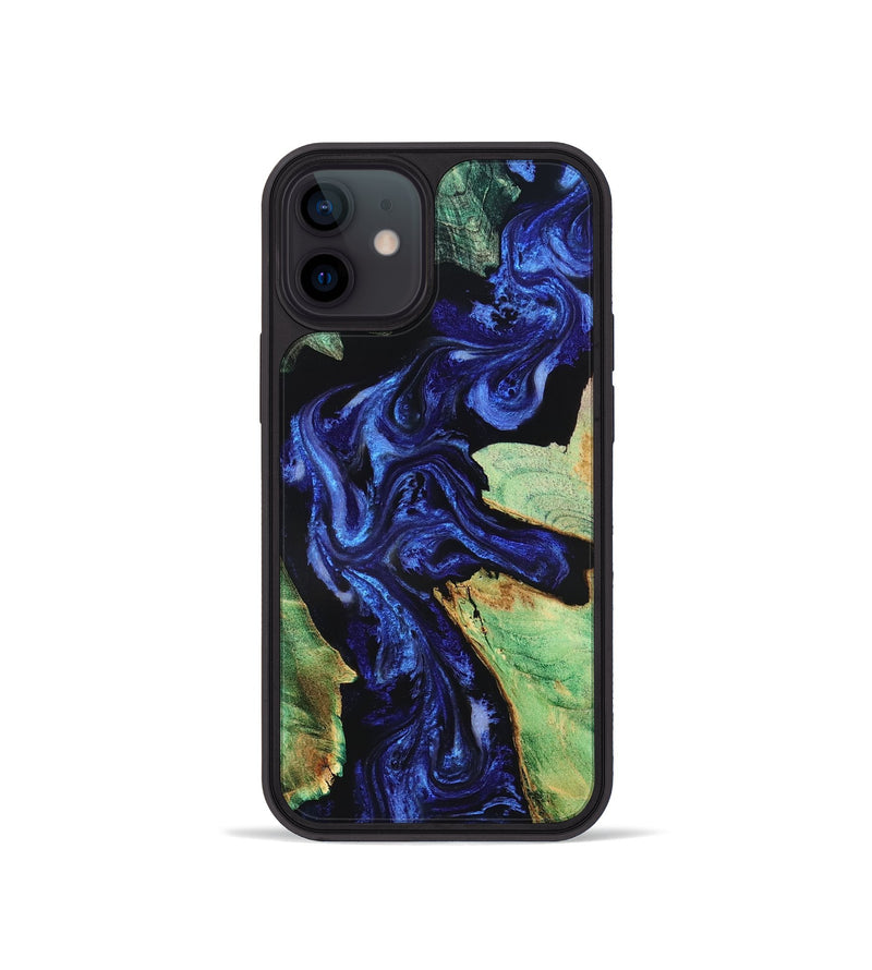 iPhone 12 mini Wood Phone Case - Carley (Blue, 831473)