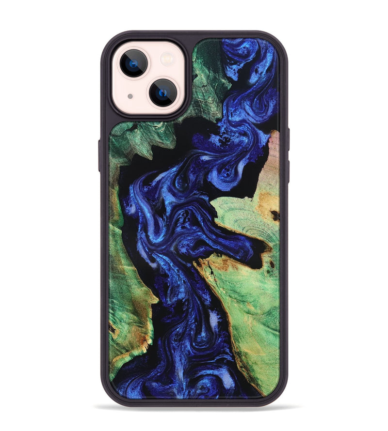 iPhone 14 Plus Wood Phone Case - Carley (Blue, 831473)