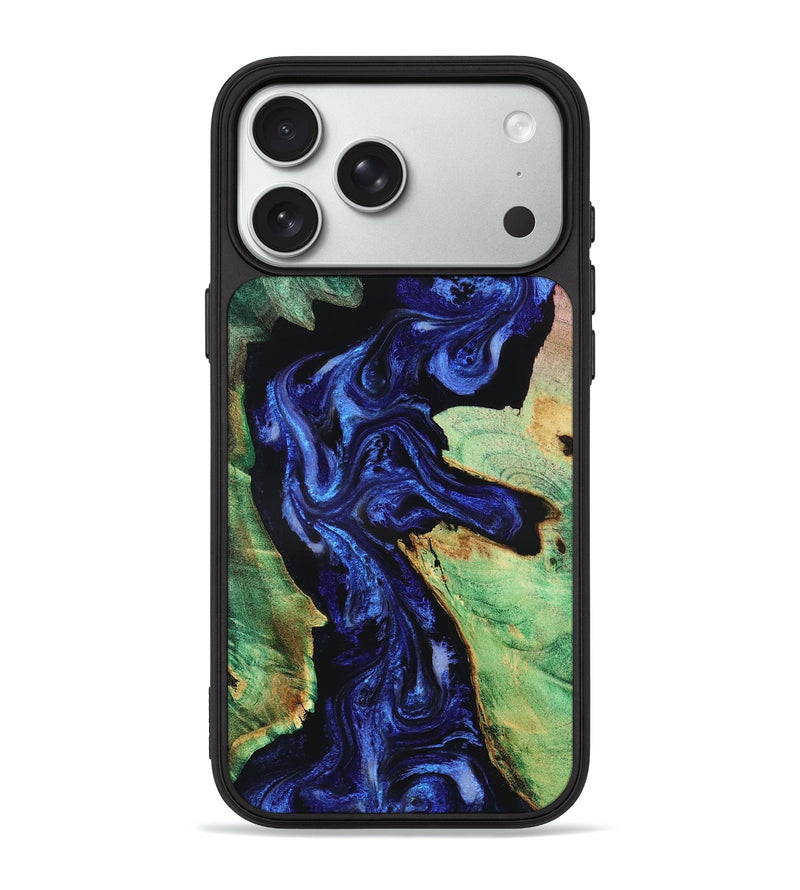iPhone 18 Pro Max Wood Phone Case - Carley (Blue, 831473)