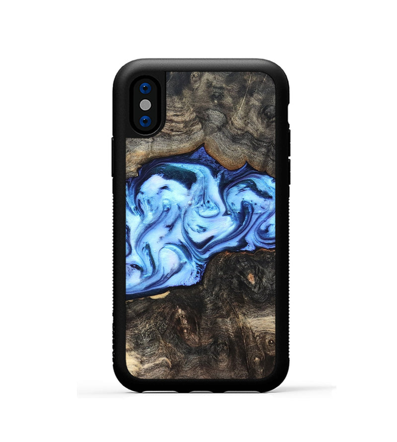 iPhone Xs Wood Phone Case - Karyn (Blue, 831474)