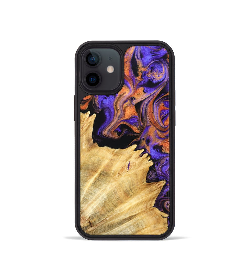 iPhone 12 mini Wood Phone Case - Viviana (Purple, 831476)
